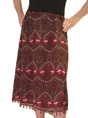 Skirt with Beaded Trim
